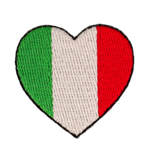 Écusson thermocollant drapeau coeur - Italie