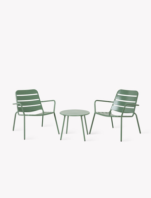 Newbridge Armchair Set - Steel, Thistle Green