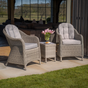 Maze - Oxford 3 Piece Rattan Bistro Set - Ceramic Glass