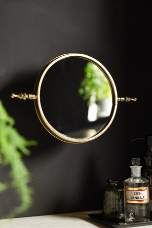 Vintage-Style Gold Vanity Wall Mirror