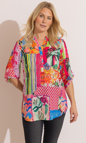 Anna Rose Printed Blouse - Multi