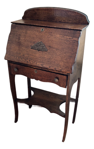 19th Century American Quartersawn Oak Writing Secretary Desk