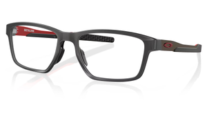 Oakley Metalink Glasses - Satin Grey Smoke & Brick Red - Essilor Lenses, Satin Grey Smoke &amp; Brick Red