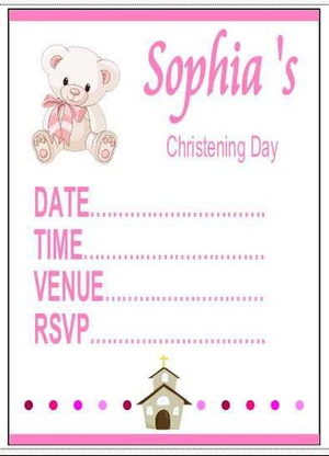 Christening Girl Invitations