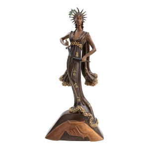 Erte "Peace" Patinated Bronze Sculpture, 1984