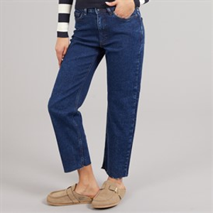 Jacqueline De Yong Womens Lullu Straight Jeans Dark Blue Denim