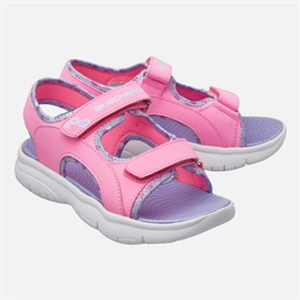 SKECHERS Junior Girls Flex Splash Heart Galore Sandals Hot Pink/Lavender