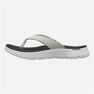 SKECHERS Womens Go Walk Flex Eve Flip Flops White/Black