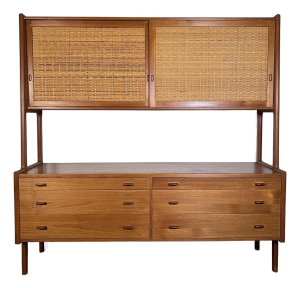 C. 1960s Hans Wegner Teak and Cane Sideboard Credenza for Ry Møbler