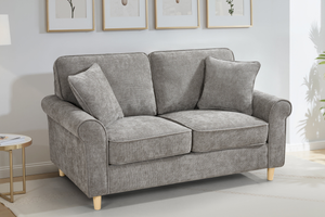 Dark Grey Chenille Fabric 2 Seater Sofa FREDDIE
