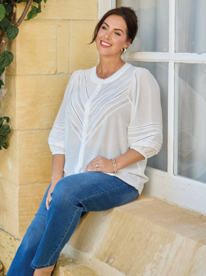 Liwa Puff Sleeve Blouse - White