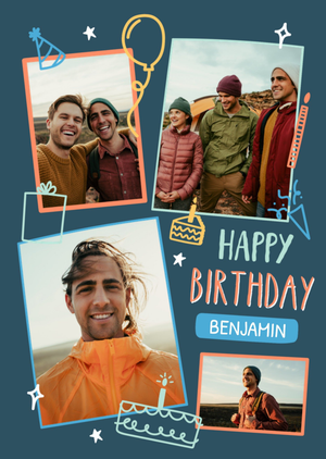 Birthday Icons Photo Upload Happy Birthday Card