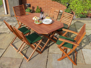 Rowlinson Plumley Six Seater Dining Set with Cushions