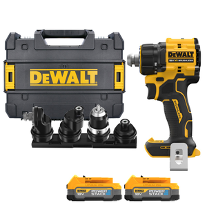 DeWalt DCD803NT 18V XR Cordless Brushless Multi-Head Drill Driver with 2 x 1.7Ah Powerstack Batteries & Case