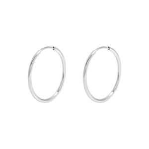 New Sterling Silver 20mm Sleeper Style Hoop Earrings
