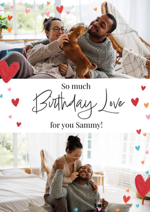 So Much Birthday Love Photo Upload Card
