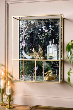 Chinoiserie Mirror Shelving Unit