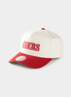 Mitchell & Ness NFL SF 49ers White & Team Color Pro Pinch PC Snapback Cap