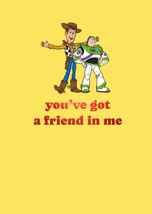 Toy Story Woody And Buzz Lightyear Friend In Me Greetings Card