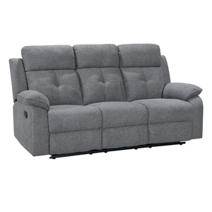 Nebula Grey Fabric 3 Seater Recliner Sofa
