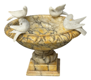 Alabaster and Marble Birdbath, Italy, 1960, 1960, Alabaster