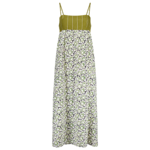 Floral Anglaise Green Floral Contrast Promise Maxi Dress (M)