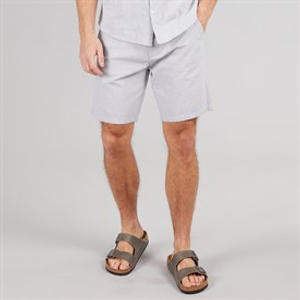 Onfire Mens Linen Shorts Light Grey