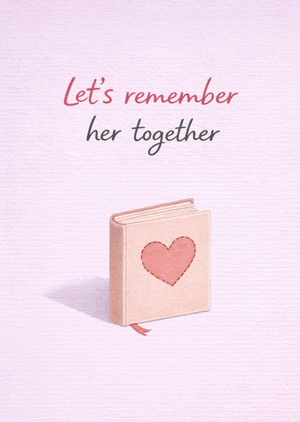 Remember Her Together Book Illustrated Sympathy Card