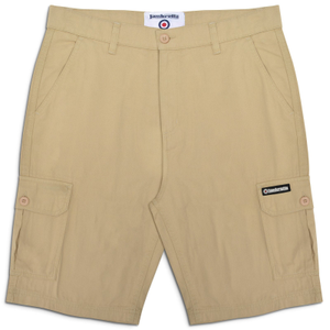 Lambretta Mens Cargo Shorts - 36 / Stone
