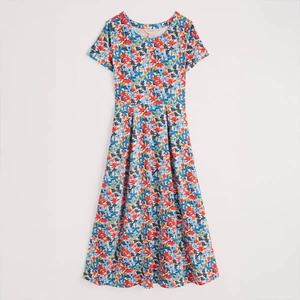 Seasalt Short Sleeve Veronica Dress Pastel Garden Chalk Size 12