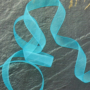 Ruban organza - Bleu turquoise
