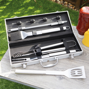 Treat Factory 10 Piece BBQ Tool Set with Carry Case