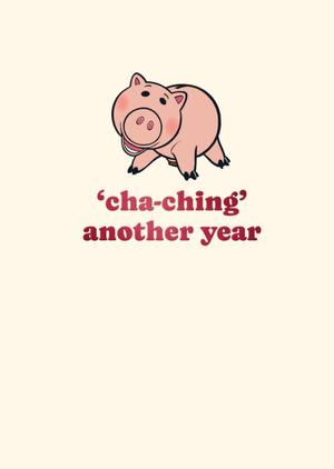Toy Story Hamm Pig Another Year Funny Birthday Card