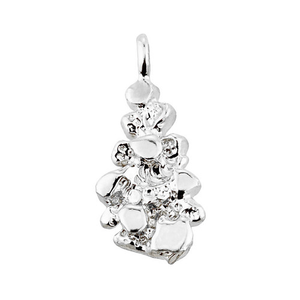 .925 Sterling Silver Nugget Pendant Necklace