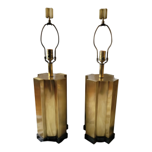 80s Wildwood Art Deco Revival Table Lamps- A Pair