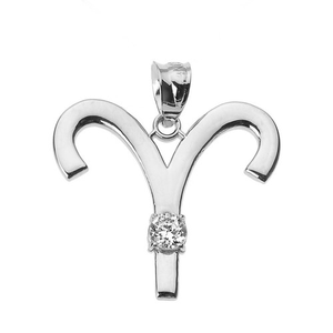 .925 Sterling Silver 12 Astrological Zodiac Sign With Birthstone Pendant Necklace