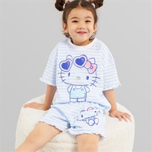 Hello Kitty Girls T-Shirt And Shorts Set Blue