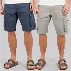 Onfire Mens Two Pack Cargo Shorts Navy/Lt Grey Navy/Light Grey