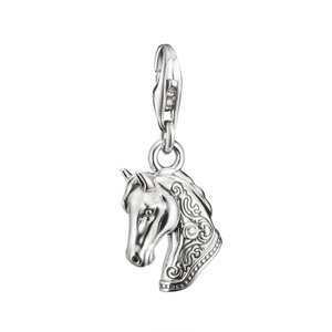 Classic Silver Horse Head Charm