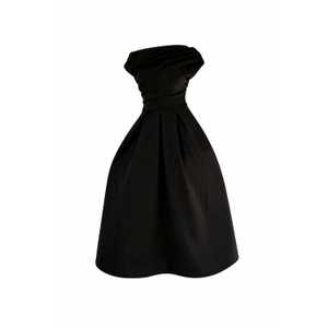 Betty Asymmetric Midi Dress Black (XL)