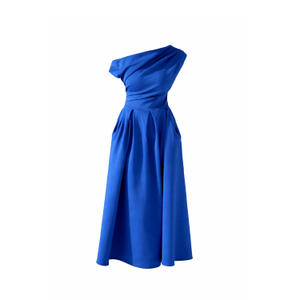 Betty Asymmetric Midi Dress Cobalt (XXL)
