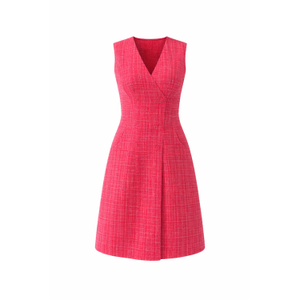 Hazel Boucle Tailored Mini Dress Pink (XL)