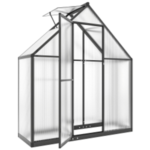 Outsunny Aluminum Polycarbonate Garden Greenhouse with Adjustable Window and Hinged Door Weather-Resistant Transparent