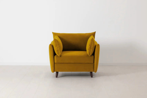Model 08 - Single Sofa Bed - Velvet Mustard