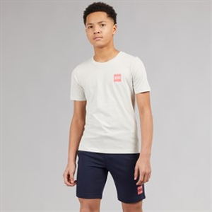 JACK & JONES Boys Brandy T-Shirt And Shorts Set Glacier Gray