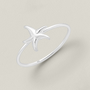 Tempest Cove Silver Plain Starfish Ring