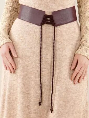 'Ceinture en simili cuir effet vintage "Oleyiäa", Marron'