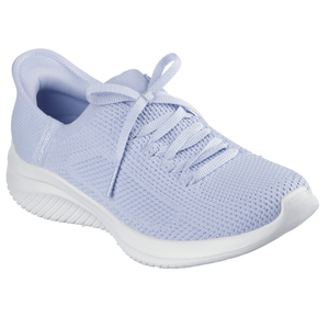 Skechers Womens Ultra Flex 3.0 Elevated Motion Slip-Ins Trainers - 6 UK / Light Blue/Silver