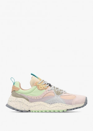 Women's Wave Pale Pink Lilac Light Green Suede Trainers 