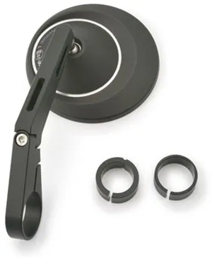 Daytona D-Mirror-8 Aluminium Long Type-R Bar End Mirror In Black (89731)